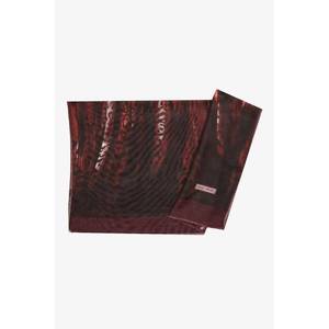 Écharpe longue imprimée effet laine 70x180 - Bordeaux Jacquard Logo Essentiel Automne Hiver - Product Image 1