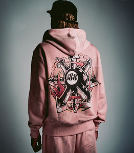 Sudadera con capucha y doble cremallera para hombre con estampado DTF personalizado, chándal de algodón transpirable French Terry, conjunto de dos piezas, conjunto corto con capucha - Product Image 4