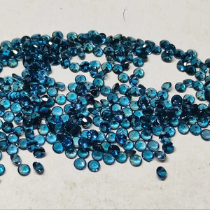 Piedra de Topacio Azul de Londres, piedra preciosa de corte brillante redonda de 3mm de alta calidad para la fabricación de joyas, precio de Topacio Azul por quilate - Product Image 1