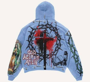 2025 Custom 100% French Terry basics cotton blended All Over Screen Print Unisex <b>Hoodies</b> Vintage <b>Black</b> Oversized <b>Men's</b> <b>Hoodies</b> - Product Image 6