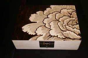 DABBA DESGIAN BOIS NATUREL Boîte à épices de table en bois imprimée de qualité supérieure avec compartiments séparés pour épices et - Product Image 5