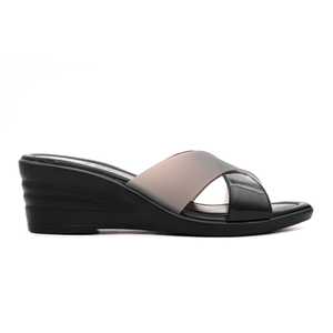 Black Formal PU0016 <b>Wedge</b> <b>Slipper</b> Pumps - Product Image 3