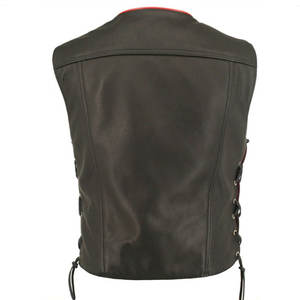 Chaleco de cuero para montar en motocicleta para hombre de último diseño, chaquetas sin mangas formales de invierno reversibles de carreras profesionales, logotipo personalizado - Product Image 4