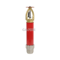 Sprinkler à sec standard rouge CA-Fire en laiton, équipement de lutte contre l'incendie d'urgence, construction pressée DN20