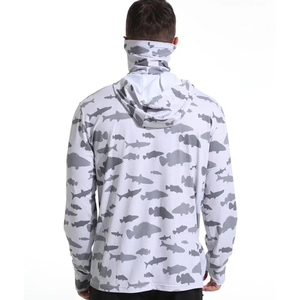 Customizable Gray <b>Long</b> <b>Sleeve</b> Tournament Fishing Hoodie Jersey Latest Design Quick Dry and Breathable UV Fishing Hoodie - Product Image 2