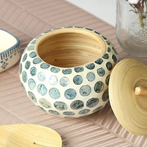 Frasco y caja redondos con logotipo personalizado, frascos de laca de bambú hilado para decoración y almacenamiento de cocina - Product Image 5