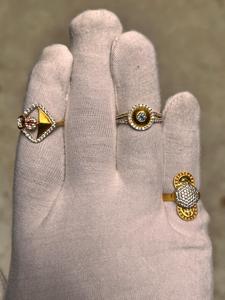 Anillos de oro macizo de 22K con joyería de primera calidad American Diamond - Product Image 3