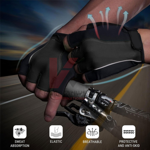 Gants de sport d'été unisexes pour activités de plein air, gants de fitness à doigts complets, respirants, en polyester, pour le cyclisme, avec protection solaire, antidérapants - Product Image 6