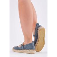 Espadrille à talon compensé fermé et talon bas