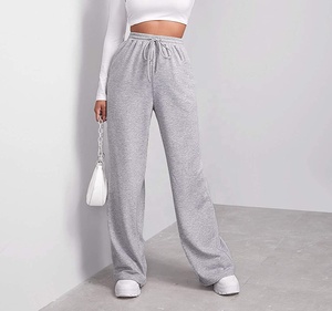 Pantalones Deportivos de Pierna Ancha con Logotipo Personalizado, Pantalones Jogger para Mujer, Pantalones Deportivos Holgados Casuales con Cordón Ajustable y Pierna Ancha - Product Image 6