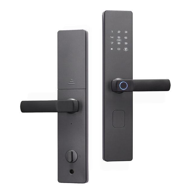 Ultra-Convenient 3-in-1 Smart Cylinder Lock for Wood Durable Zinc Alloy Anti-Peep Entry Fingerprint WiFi Memory Card