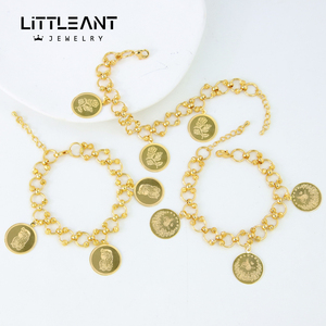 Set di Gioielli di Lusso con Moneta Placcata in Oro 24K di Dubai, Set Collana con Moneta di <span class=keywords><strong>Istanbul</strong></span> Turchia per Donne - Product Image 2