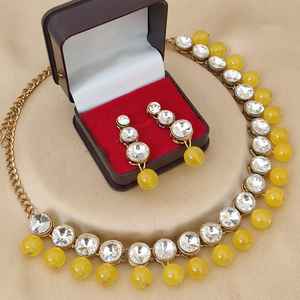 Hermoso collar Kundan de calidad superior con pendientes, collar elegante tradicional indio para mujer, conjunto de último Escote de tendencia - Product Image 6