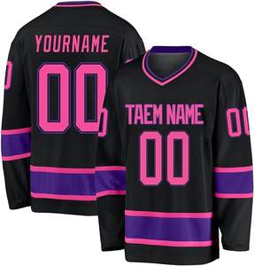 Camiseta de hockey sobre hielo transpirable de 100% poliéster con logotipo personalizable hecha en Pakistán Camiseta de práctica disponible con servicio OEM - Product Image 1