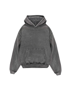 2025 <b>Black</b> Custom <b>Oversized</b> Acid Washed Half Zip <b>Hoodie</b> Breathable Streetwear for Men OEM Service Solid Pattern - Product Image 6
