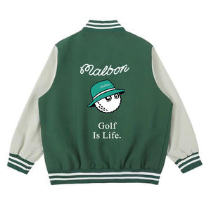 แจ็คเก็ตบอมเบอร์ผู้ชาย, ใหม่ฤดูหนาวแบบมีกระดุมใส่ได้ทั้งชายและหญิงแจ็คเก็ตเบสบอลสั่งทำ - Product Image 2