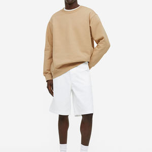 Crew Neck Terry <b>Fleece</b> Sweatshirt for <b>Men</b> Cotton Inside Pullover Heavy Weight O Neck <b>Jumper</b> <b>Men</b> Sweatshirt - Product Image 2