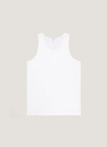 เสื้อกล้ามผ้าฝ้ายสีขาวคลาสสิกสำหรับผู้ชาย เนื้อผ้านุ่ม ยืดหยุ่น สวมใส่สบาย เหมาะสำหรับใส่ลำลองทุกวัน - Product Image 6