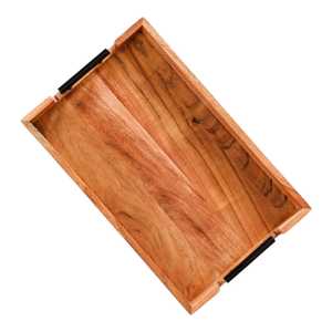 Bandejas para servir rectangulares de madera de acacia para bodas, fiestas Diwalis para pasteles, aperitivos, Mini barras de chocolate - Product Image 2