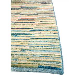 Tapis en laine noué à la main Nuray Blue, grand format, motif rayé, pour salon, couloir, modèle puzzle, idéal pour chambre à coucher - Product Image 4