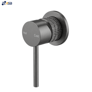 Keran kamar mandi/kamar mandi, bersertifikat Kuningan rendah timah tunggal tuas mandi dinding wastafel Mixer keran Knurled desain tubuh keramik setelan mandi/penggunaan mandi - Product Image 3