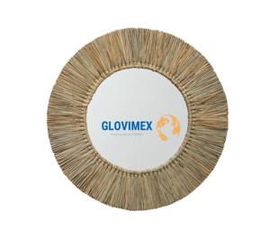 Vietrustic nouveautés miroir en osier tissé jonc de mer miroir en jute décor de couloir - Product Image 1