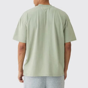 Venta al por mayor personalizada 100% algodón Hip Hop camiseta serigrafiada Logo peso pesado en blanco liso sólido Boxy Fit camisetas de gran tamaño para hombres - Product Image 3