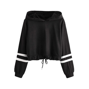 เสื้อฮู้ดผ้าฝ้ายสำหรับผู้หญิงเสื้อครอปมีลายตัวอักษรเสื้อครอปทรงหลวมออกแบบได้ตามต้องการ - Product Image 1