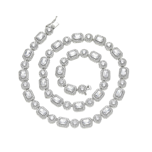 สร้อยคอเทนนิสทองคำ 10K พร้อมส่ง ประดับเพชร CVD ทรงกลมขนาด 3 มม. สำหรับผู้ชายและผู้หญิง เครื่องประดับหรูหรา เหมาะสำหรับเป็นของขวัญ - Product Image 5