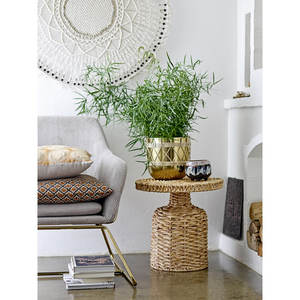 Table en jacinthe d'eau tissée à la main pour la conception unique de meubles de salon - Product Image 4