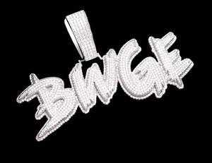 Colgante de Letra IMK Completamente Engastado, Plata 925 Chapada en Oro, Joyería Hip Hop Personalizada para Hombre, Estilo VVS con Diamantes, Regalo de Cumpleaños - Product Image 4