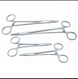 Mini portaagujas Materiales de acero inoxidable Instrumento quirúrgico laparoscópico Cabezal de curva recta Tipo pesado - Product Image 1
