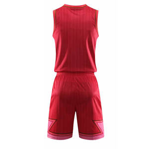 Ensemble de maillot de basket-ball personnalisable, respirant, écologique, 100% polyester, prix d'usine, créez votre propre tenue de basket-ball - Product Image 3
