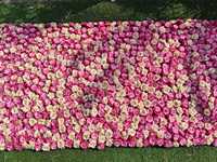 Tapis floral rose pour allée royale de mariage, toile de fond murale pour événement d'anniversaire, panneaux de scène de réception, décoration de mariage en destination