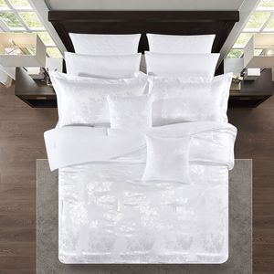 Matilda | Juego de edredón Jacquard 10 piezas, King, 260x240 cm, juego de edredón blanco para todas las estaciones - Product Image 2