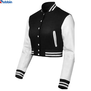 Veste universitaire d'hiver pour femme BOBBIN INDUSTRIES, en toile et cuir, réversible, matelassée, respirante, écologique - Product Image 3