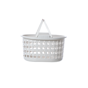 Panier de rangement ovale 3205 PP avec deux poignées et des évents à motif de pomme, organisateur en plastique durable multi-usages - Product Image 4