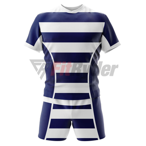 Uniformes de Rugby Personalizados Unisex con Logotipo, Tallas Grandes, Transpirables, 100% Poliéster, Camisetas de Manga Corta y Pantalones Cortos, Sublimación al por Mayor - Product Image 2