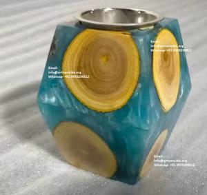 Brûleur de Bakhoor de style arabe de luxe, porte-encens en bois thérapeutique en polyrésine et diffuseur d'aromathérapie pour les mariages et la maison - Product Image 1