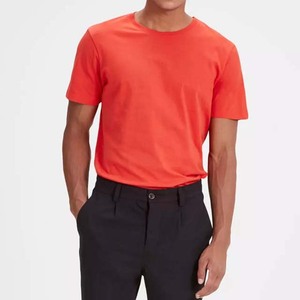 Camisetas de algodón 100% para hombre, ropa de verano transpirable de secado rápido, camisetas informales con cuello redondo estampadas con bordado personalizado de Color sólido para hombre - Product Image 5