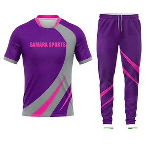 Noms personnalisés numéros demi manches maillot sport Cricket vêtements Cricket Kits Sublimation Cricket survêtements - Product Image 1
