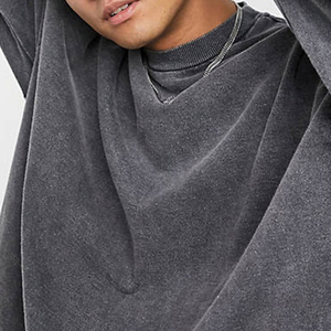 Nuevas sudaderas con capucha y sudaderas para hombre de talla grande lavadas vintage, Jersey personalizado con cuello simulado, Sudadera con cuello redondo - Product Image 2