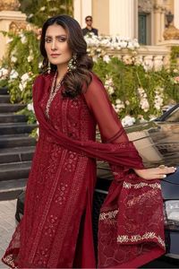 2025 Latest Fashion Wear Long Sleeve Shirt Dupatta & Sharara Sets New Bride Wear Elegant Fancy Party Wear Dresses - Product Image 3