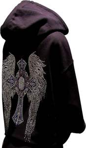 เสื้อมีฮู้ดลายไรน์สโตนแนววินเทจใหม่เสื้อมีฮู้ดลายกรดผ้าฝ้ายออร์แกนิกความเป็น100% ความเป็นกรดสินค้าที่ได้รับความนิยม2025 - Product Image 3