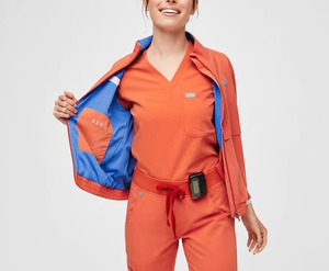 Diseño de moda su propia chaqueta de uniforme conjuntos de venta al por mayor de Spandex personalizado Jogger ropa de enfermería uniformes médicos con logotipo - Product Image 5