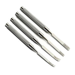 Juego de 4 cinceles dentales Extracción de división ósea de cresta quirúrgica curva recta - Product Image 5