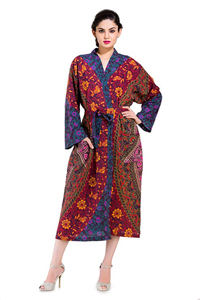 Vêtements de nuit en coton imprimé, bloc à main, Robe Kimono de course, tissu pour vêtements, matériaux, vêtements de nuit, meilleur prix - Product Image 2