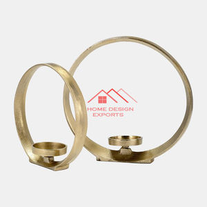 Bougeoir en cristal de base accessoires de dîner aux chandelles pour mariage bougeoir noir nordique en métal - Product Image 5