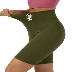 Shorts de sport pour femmes à taille haute, effet push-up, respirants et à séchage rapide, noirs - Product Image 1