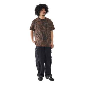 เสื้อยืดผ้าฝ้าย100% โอเวอร์ไซส์สำหรับผู้ชายผ้าคอตตอนซักแบบวินเทจกำหนดได้เอง - Product Image 1